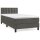 vidaXL Boxspringbett mit Matratze Dunkelgrau 90x200 cm Samt