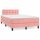 vidaXL Boxspringbett mit Matratze Rosa 120x200 cm Samt