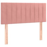 WOWONA Boxspringbett mit Matratze Rosa 100x200 cm Samt