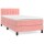 WOWONA Boxspringbett mit Matratze Rosa 100x200 cm Samt