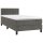 vidaXL Boxspringbett mit Matratze Dunkelgrau 90x200 cm Samt