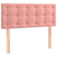 WOWONA Boxspringbett mit Matratze Rosa 100x200 cm Samt