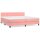 vidaXL Boxspringbett mit Matratze Rosa 200x200 cm Samt