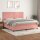 vidaXL Boxspringbett mit Matratze Rosa 200x200 cm Samt