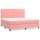 vidaXL Boxspringbett mit Matratze Rosa 200x200 cm Samt