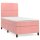 vidaXL Boxspringbett mit Matratze Rosa 90x200 cm Samt