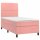 vidaXL Boxspringbett mit Matratze Rosa 90x200 cm Samt