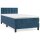 vidaXL Boxspringbett mit Matratze Dunkelblau 90x200 cm Samt