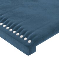 vidaXL Kopfteil mit Ohren Dunkelblau 83x16x118/128 cm Samt