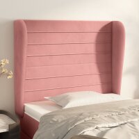 WOWONA Kopfteil mit Ohren Rosa 83x23x118/128 cm Samt