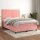 vidaXL Boxspringbett mit Matratze Rosa 140x200 cm Samt