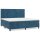 vidaXL Boxspringbett mit Matratze Dunkelblau 200x200 cm Samt