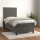 vidaXL Boxspringbett mit Matratze Dunkelgrau 80x200 cm Samt