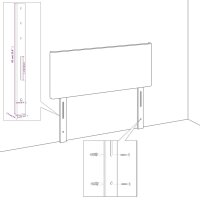 vidaXL Kopfteile 2 Stk. Dunkelblau 100x5x78/88 cm Samt