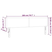 vidaXL Kopfteile 2 Stk. Dunkelblau 100x5x78/88 cm Samt