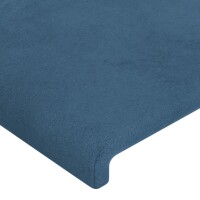 vidaXL Kopfteil mit Ohren Dunkelblau 183x16x118/128 cm Samt