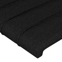 vidaXL Bettgestell mit Kopfteil Schwarz 100x200 cm Stoff