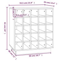 vidaXL Weinregal Honigbraun 55,5x34x61 cm Massivholz Kiefer