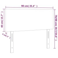 vidaXL Kopfteil Hellgrau 90x5x78/88 cm Samt