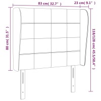 vidaXL Kopfteil mit Ohren Blau 83x23x118/128 cm Stoff