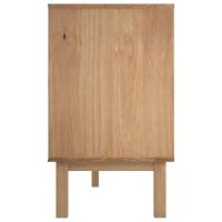 vidaXL Sideboard OTTA Braun&amp;Grau 113,5x43x73 cm Massivholz Kiefer