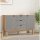 vidaXL Sideboard OTTA Braun&amp;Grau 113,5x43x73 cm Massivholz Kiefer