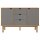 vidaXL Sideboard OTTA Braun&amp;Grau 113,5x43x73 cm Massivholz Kiefer