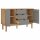 vidaXL Sideboard OTTA Braun&amp;Grau 113,5x43x73 cm Massivholz Kiefer