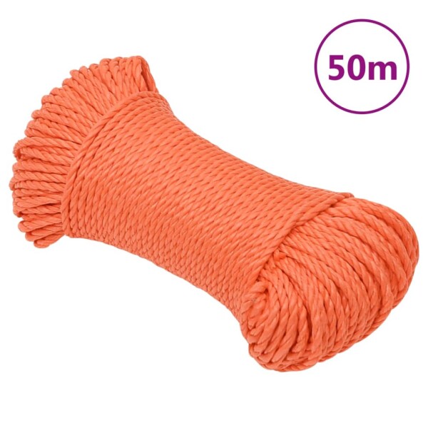 vidaXL Arbeitsseil Orange 8 mm 50 m Polypropylen