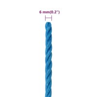 vidaXL Arbeitsseil Blau 6 mm 100 m Polypropylen