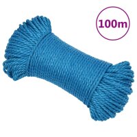 vidaXL Arbeitsseil Blau 8 mm 100 m Polypropylen