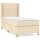 vidaXL Boxspringbett mit Matratze Creme 80x200 cm Stoff