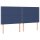 vidaXL Boxspringbett mit Matratze Blau 200x200 cm Stoff