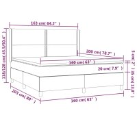 vidaXL Boxspringbett mit Matratze Blau 160x200 cm Stoff