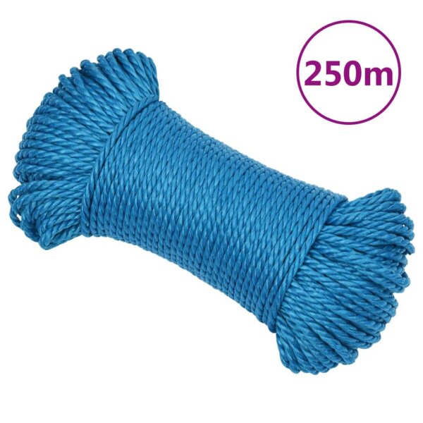 vidaXL Arbeitsseil Blau 3 mm 250 m Polypropylen