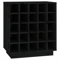 vidaXL Weinregal Schwarz 55,5x34x61 cm Massivholz Kiefer