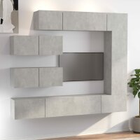 vidaXL 7-tlg. TV-Schrank-Set Betongrau Holzwerkstoff