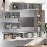 vidaXL 7-tlg. TV-Schrank-Set Betongrau Holzwerkstoff