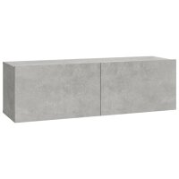 vidaXL 7-tlg. TV-Schrank-Set Betongrau Holzwerkstoff