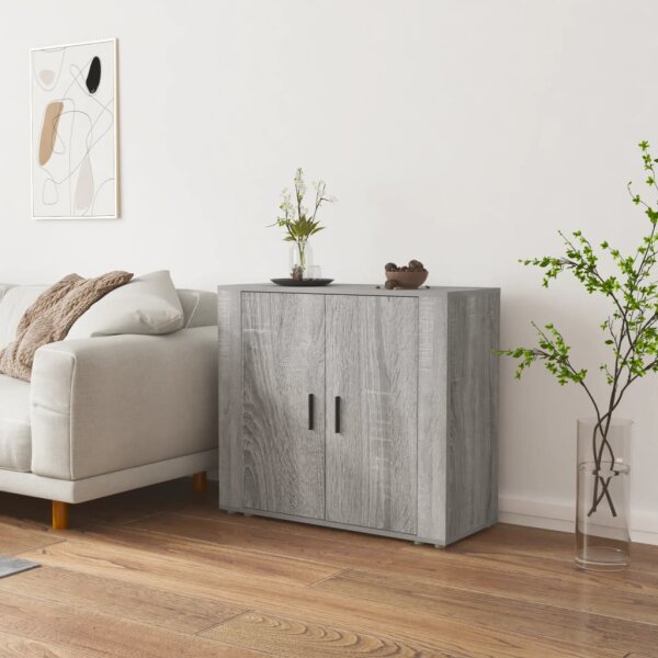 vidaXL Sideboard Grau Sonoma 80x33x70 cm Holzwerkstoff