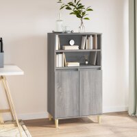 vidaXL Highboard Grau Sonoma 60x36x110 cm Holzwerkstoff