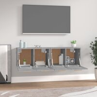 vidaXL Wandschr&auml;nke 2 Stk. Grau Sonoma 60x36,5x35 cm Holzwerkstoff