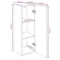 vidaXL TV-Schr&auml;nke 4 Stk. Braun Eichen-Optik 30,5x30x90 cm