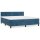 vidaXL Boxspringbett mit Matratze Dunkelblau 180x200 cm Samt