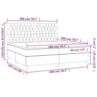 vidaXL Boxspringbett mit Matratze Rosa 200x200 cm Samt