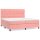 vidaXL Boxspringbett mit Matratze Rosa 200x200 cm Samt