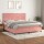 vidaXL Boxspringbett mit Matratze Rosa 200x200 cm Samt