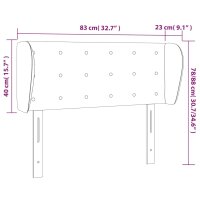 vidaXL Kopfteil mit Ohren Dunkelgr&uuml;n 83x23x78/88 cm Samt