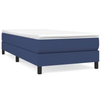 WOWONA Boxspringbett Blau 90x190 cm Stoff