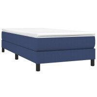 WOWONA Boxspringbett Blau 90x190 cm Stoff